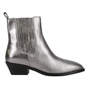 Seychelles Womens Hold Me Down Chelsea Casual Boots Ankle Low Heel 1-2" - Silver
