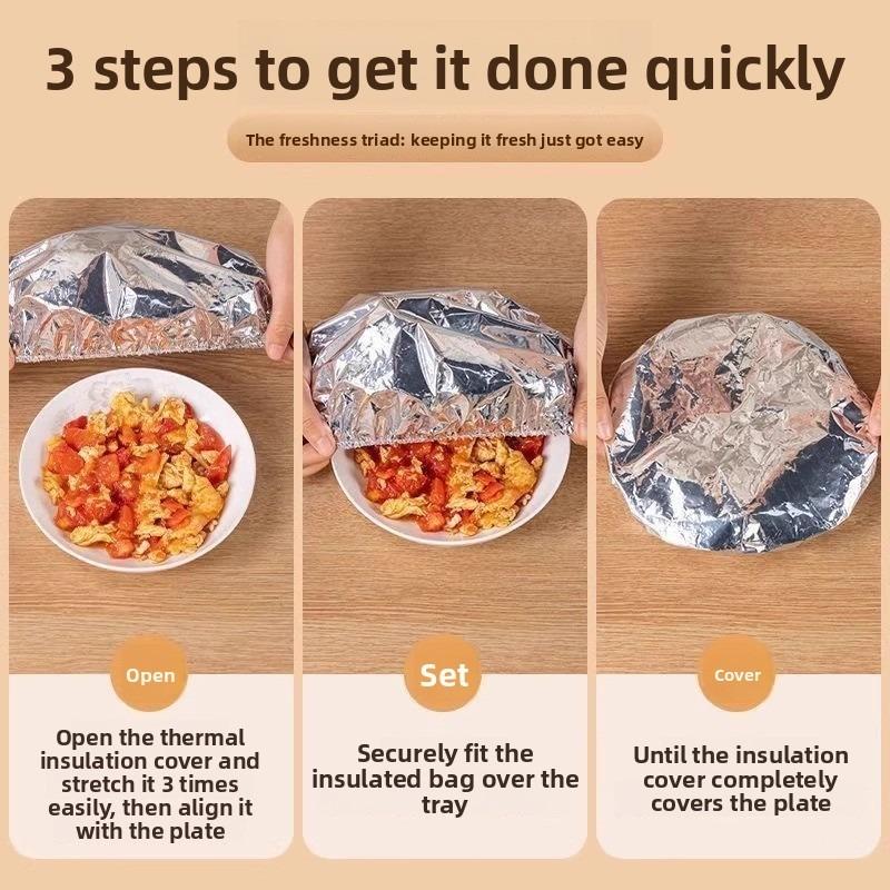 Home dining table & food container aluminum foil heat-retaining cover, kitchen food insulation and freshness keeping, high-quality aluminum foil.