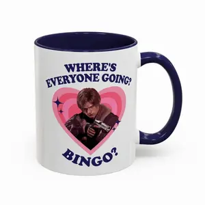 Leon Kennedy Where's Everyone Going? Bingo? Mug, Leon Kennedy Accent mug, Leon Kennedy RE9 Mug