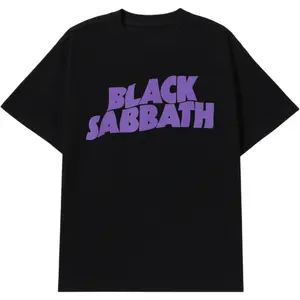 Vintage Rock Band Graphic Tee  Men – Black Sabbath Oversized T-Shirt  Streetwear & Fall Outfits Fabric Menswear for