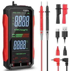 6000 Counts Smart Digital Multimeter - USB Rechargeable | Large Backlit Display | NCV Non-Contact Detection | Portable Professional DIY Electrician Tool