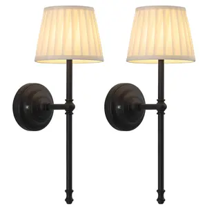 KDG Cordless Wall Sconces Set of 2, Small Wireless 5200mAh Rechargeable Battery Fabric LED Wall Lamps, Portables Lightings for Wall Painting, Living Room, Bedroom, Hallway, Gifts, Night light, Porch lights indoor #Summervibes