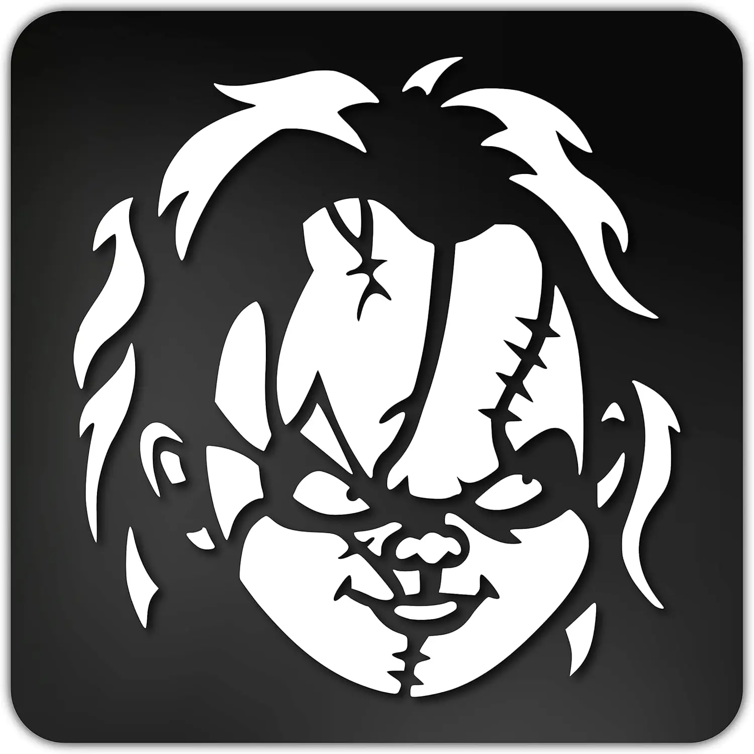 MAZ DISTRIBUTIONS Chucky Doll Adhesive Sticker - Vinyl Long-Lasting Waterproof Removable Decal - for Car/Van Window, Waterbottle - Indoor/Outdoor Use - Easy Application - MAZ-405 Stickers, Adhesive Stickers Stickers