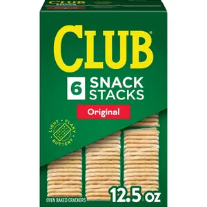 Club Snack Stacks Original Crackers, Lunch Snacks, 6 Count, 12.5 oz, 2 Pack