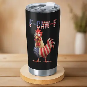 20oz - F-CAWF Chicken Coffee Tumbler For Adults Steel Reusable Tumbler Unique Humor Gift For Friends Coworkers Or Family Who Love Sarcasm