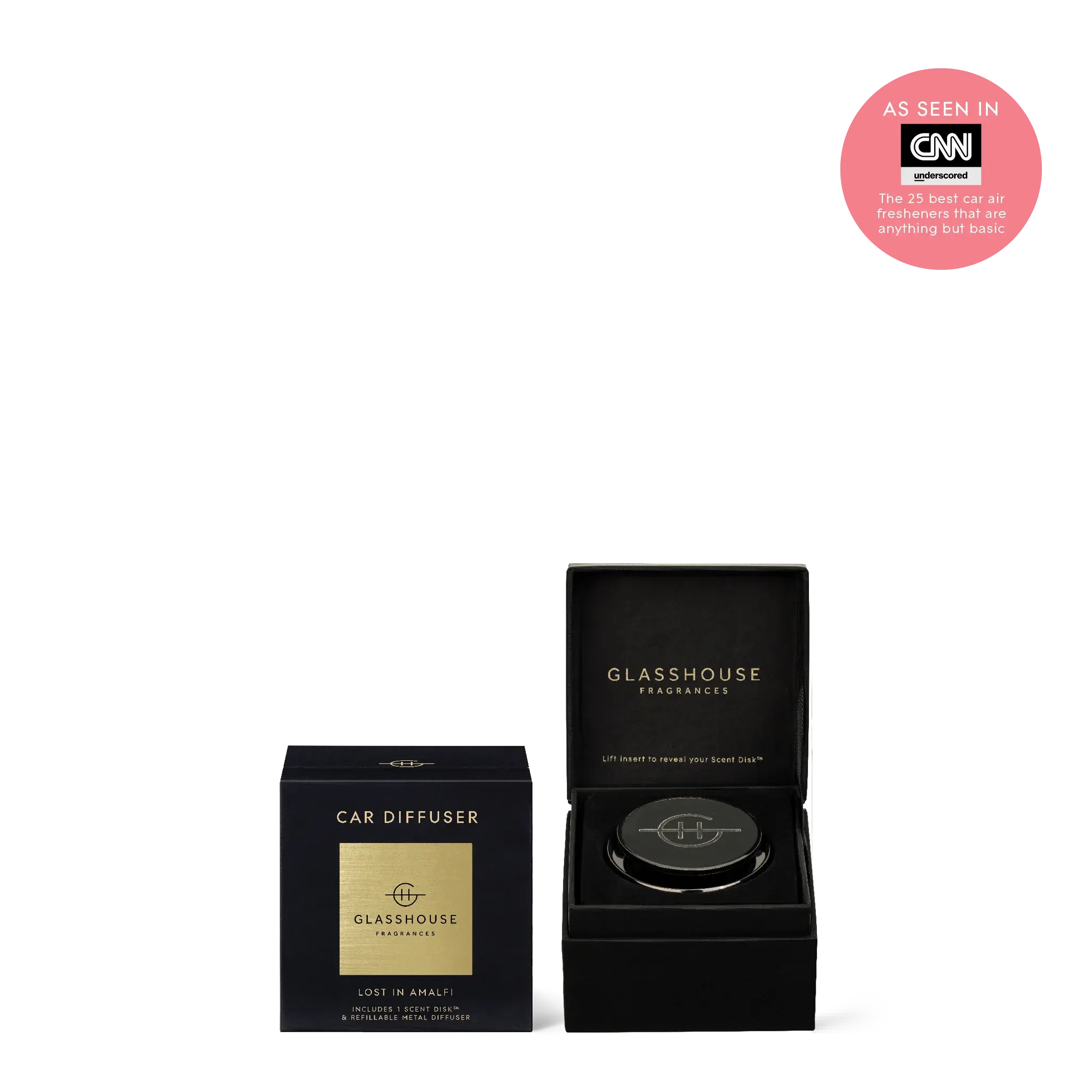 Glasshouse Fragrances: Black Car Diffuser Set