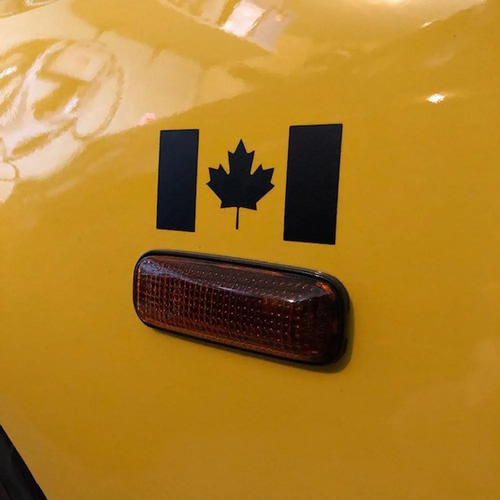 2  PCS Canada Flag  Car Stickers Windows Bumper Interior Decor Vinyl Decals Accessories