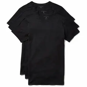 3PC Slim Fit Crewneck Tees Pack Featuring Classic White and Black Styles