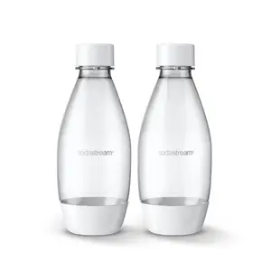 SodaStream 0.5L Slim Dishwasher Safe Bottles Twin Pack - White