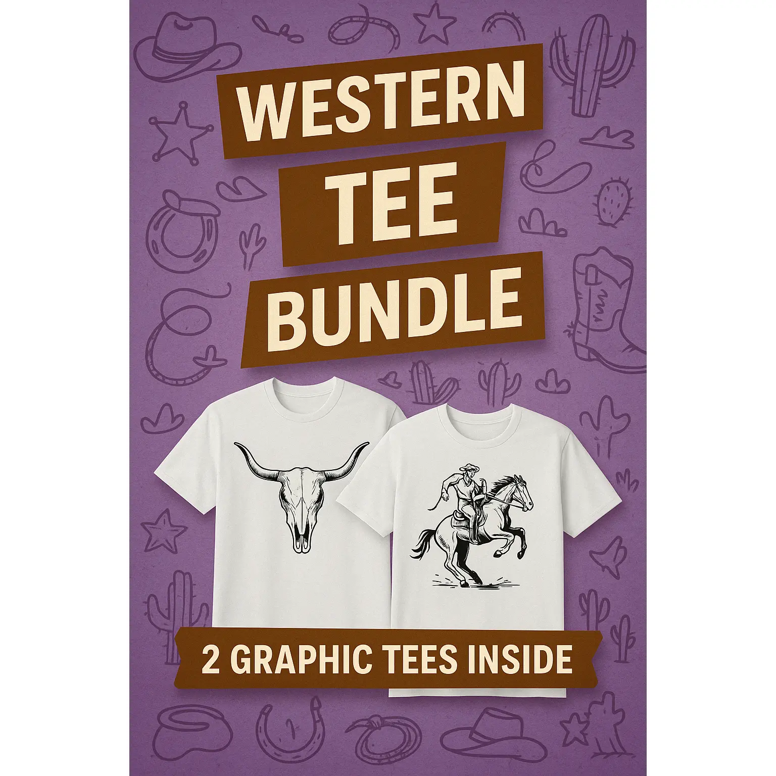 Western Tee Shirt Bundle- TWO T SHIRTS!