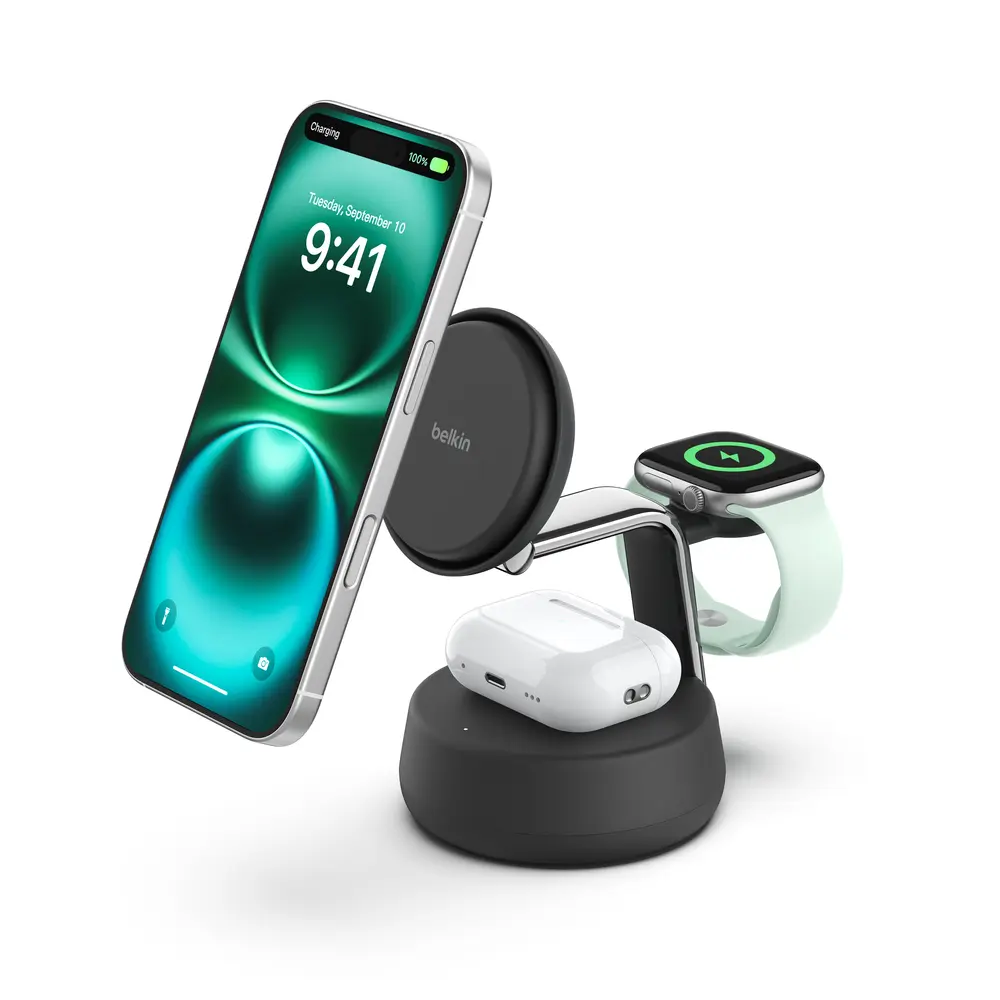 Belkin UltraCharge Pro 3-in-1 Magnetic Charging Dock with Qi2 25W Belkin UltraCharge Pro 3-in-1 Magnetic Charging Dock with Qi2 25W