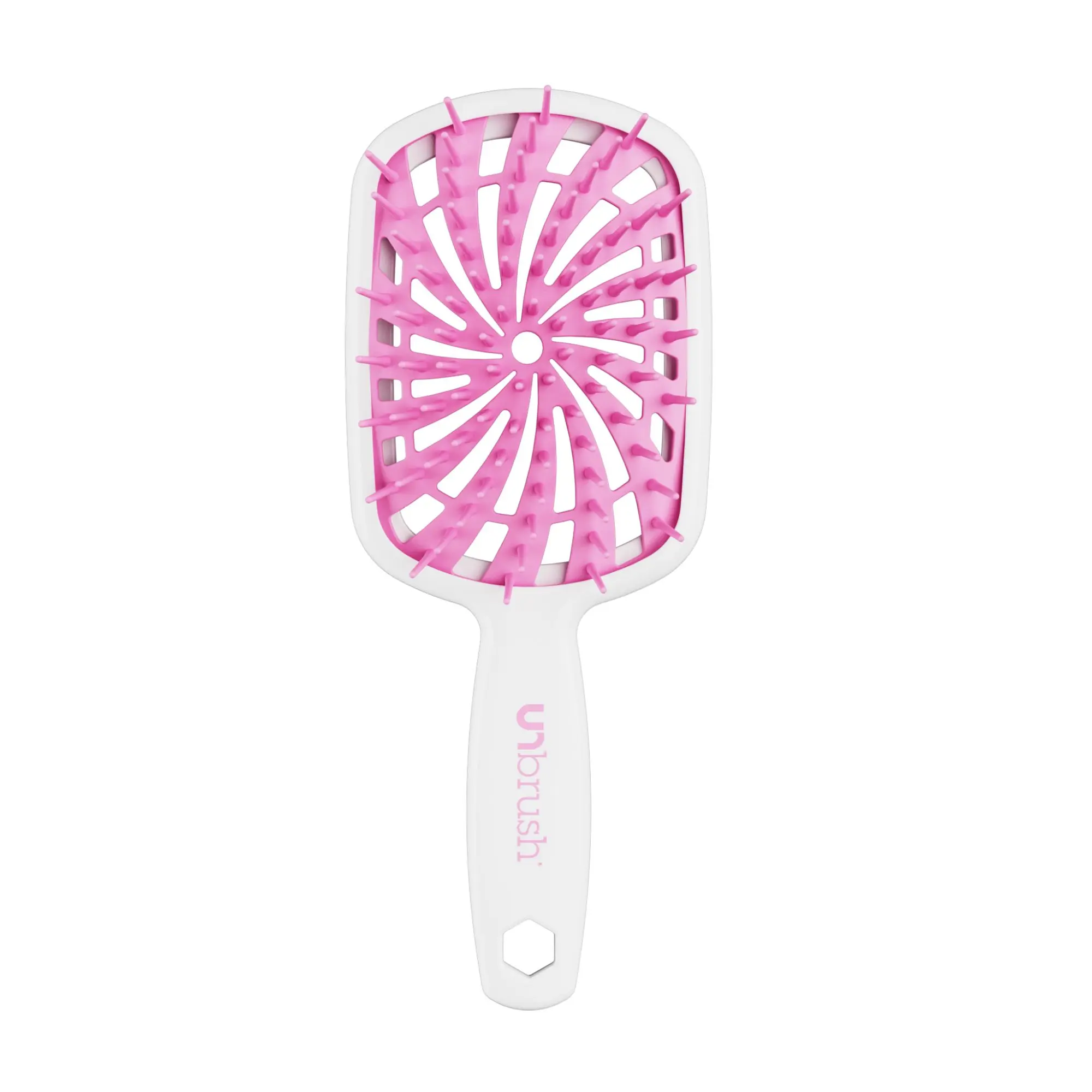 UNbrush Plus Detangling Hair Brush, Gentle Tangle Release, Reduced Dreakage, Decreases hair drying time, Easy-to-Clean, Ultra Light, Soft Bristle by FHI HEAT