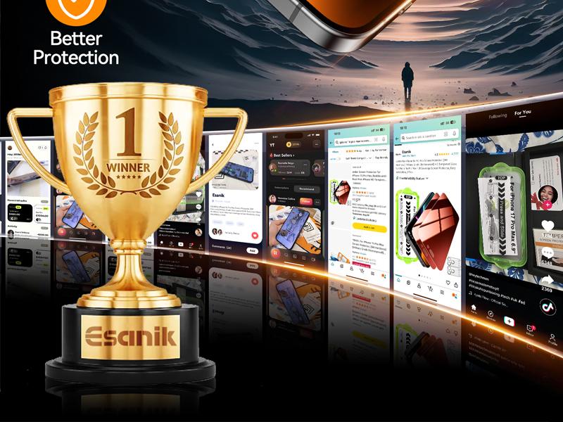 Esanik 2 Pack for iPhone 17 Pro Max Colorful Privacy Screen Protector – Gradient Anti-Spy Tempered Glass, Military-Grade 9H Hardness, Anti-Scratch, Shatterproof, Flawless Fit Tray