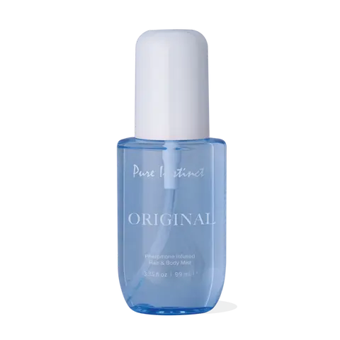 Pure Instinct Original Pheromone Hair & Body Mist - Spicy Pheromone-Inspired Allure Fragrance Spray for Layering, Signature Scent, Hair Skin Clothes, Soft Trail, Warm Cinnamon Hug | Everyday, Night Event Use
