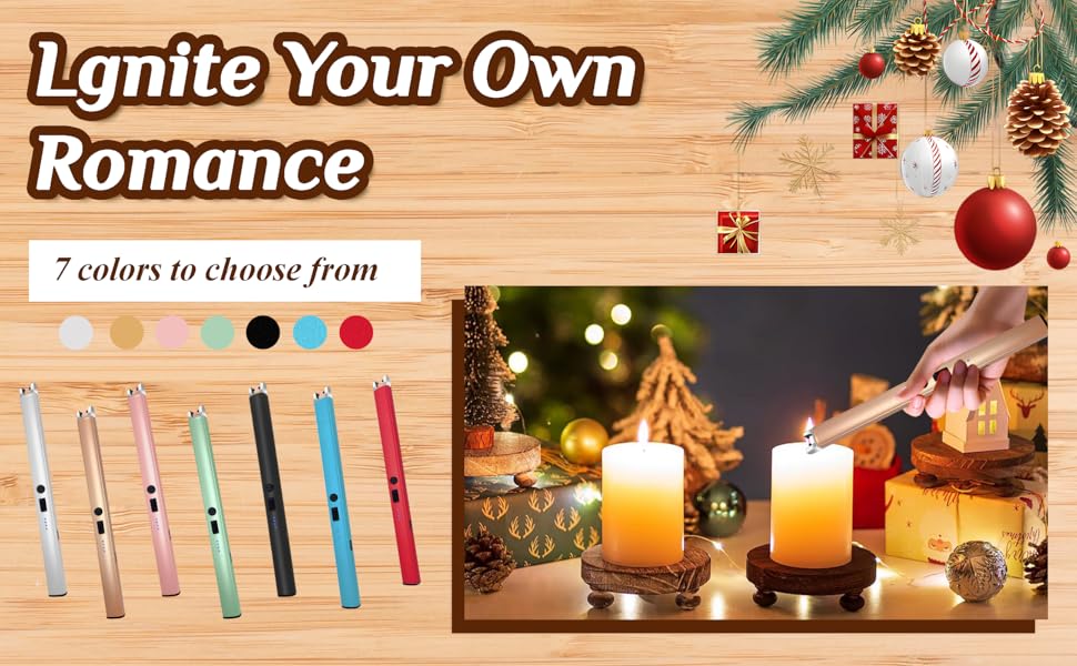 2 PCS Candle Lighter,Windproof Flameless Electric Lighter with LED Power Display ＆ Safety Switch, Upgraded Plasma USB Rechargeable Lighters for Birthday Camping BBQ (Champagne Gold)