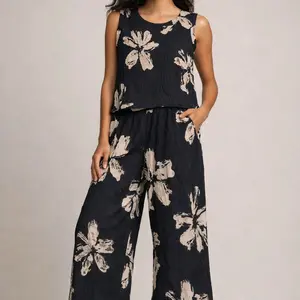 ribbed set with summer print