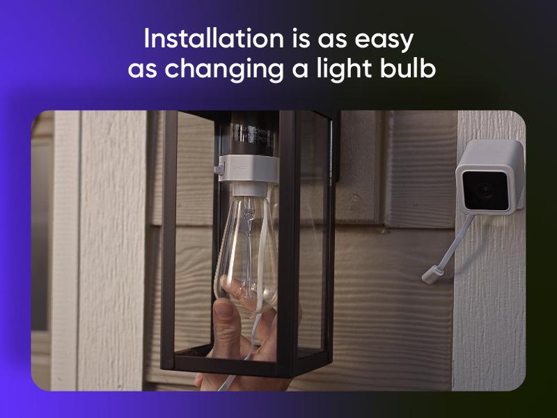 Wyze Lamp Socket v1 — Lightbulb Camera Adapter for Wyze Cam v4 and Cam v3, Also Makes Your Light(s) Smart, Special Power Adapter Accessory Wyze Lamp Socket v1 — Lightbulb Camera Adapter for Wyze Cam v4 and Cam v3, Also Makes Your Light(s) Smart, Special Power Adapter Accessory