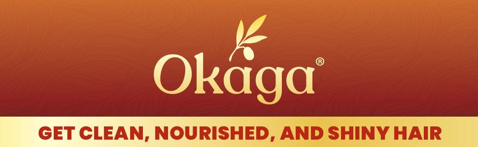 Okaga Shower Set - Batana Oil Shampoo & Conditioner - 8 in 1 Organic Haircare for Hair Growth Support, Cleansing, & Healthy Scalp - (2 x 300 mL)