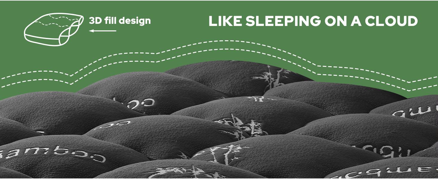 【BEDLORE】Bamboo Pattern Mattress Topper, Thicken Pillow Top Pad for Comfy Mattresses, Cooling Mattress Cover with 6-18" Deep Pocket, Pressure Relief Bedding Protector for Home & Hotel