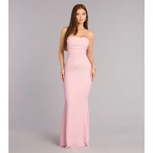 Audrina Glitter Strapless Mermaid Formal Dress