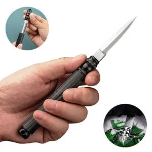 Multitool Pen Knife, Stainless Steel Portable EDC Knife with Keychain, Compact Pocket Knife for Outdoor Camping, Hiking, Survival, Daily Use, Gift for Men