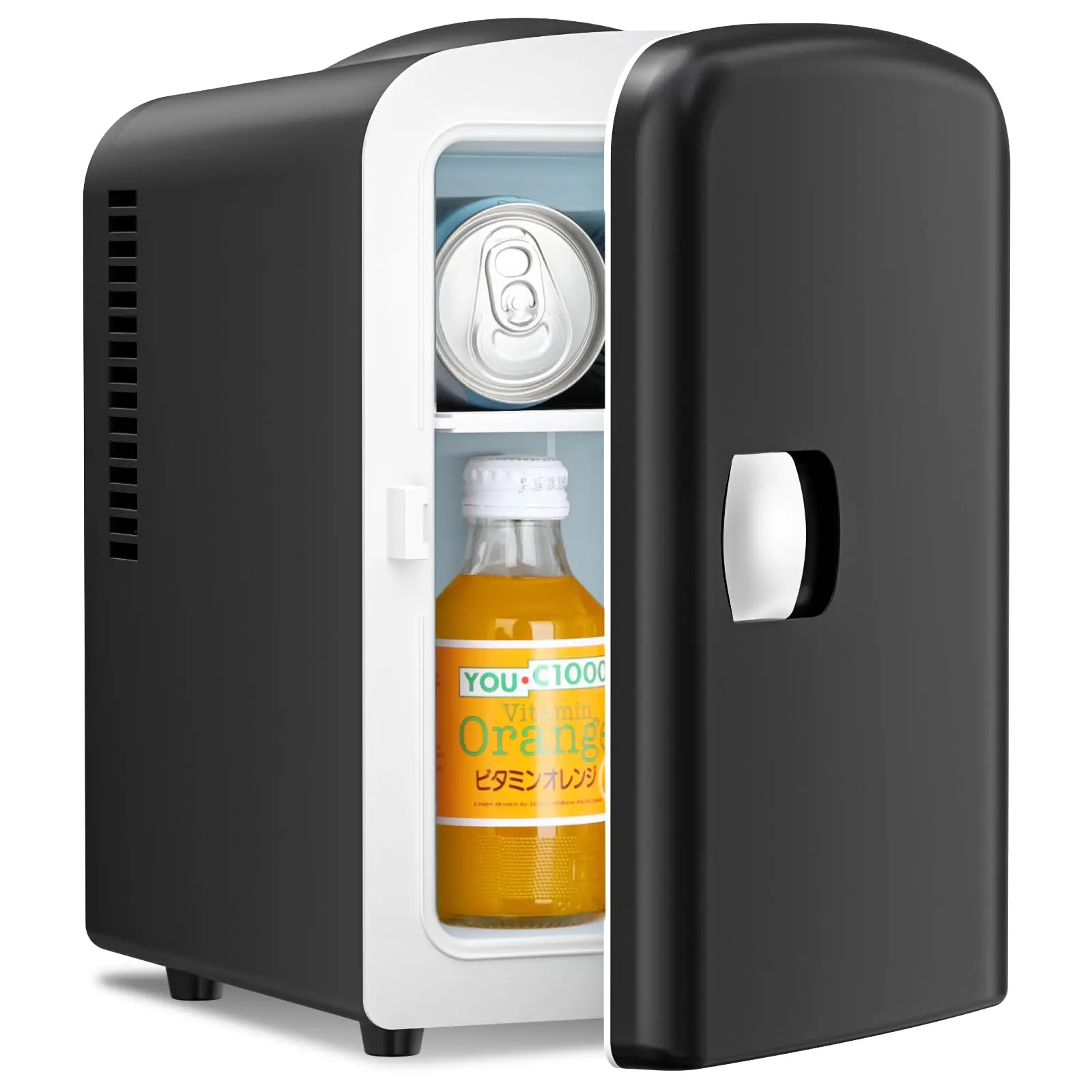 【BackToSchool】Antarctic Star 4L Compact Refrigerator - 6x12oz Can Capacity, Freon-Free Eco-Friendly Mini Travel Product, Camping/Boating Ready, Bedroom/Office Ready with Small Items Shelf for Cosmetics, Skin Care, Food, Back To School Haul, Dorm Room Insp