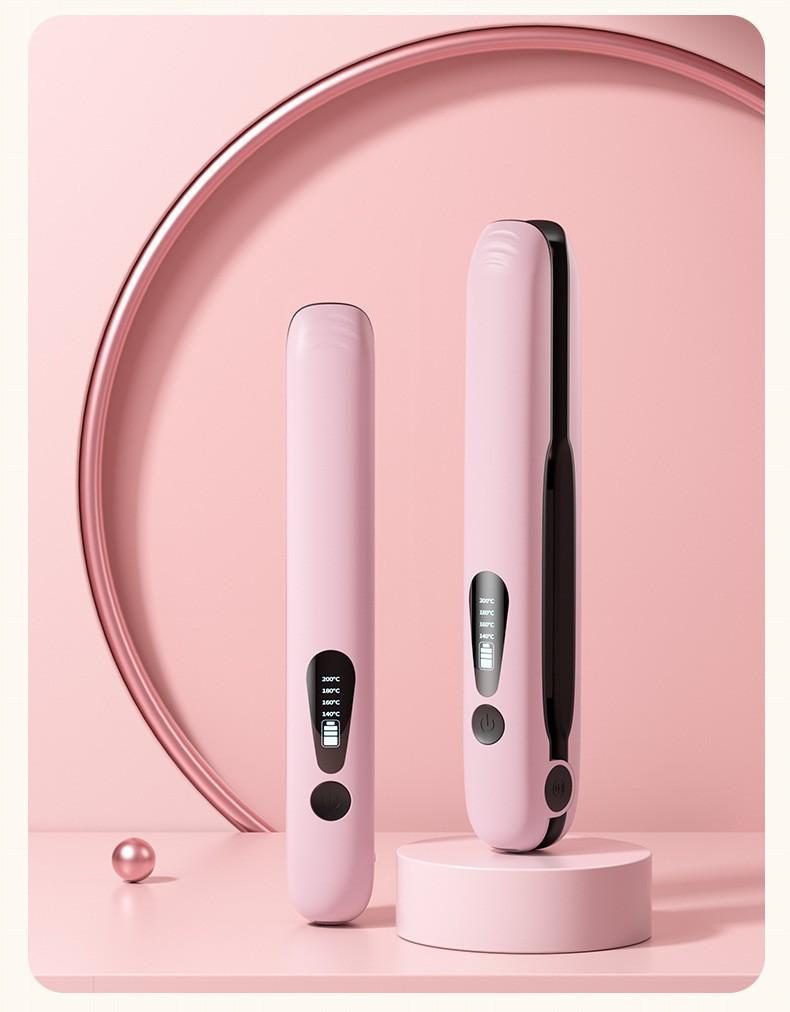 2026 New Mini Cordless Straightener - USB-C 5000mAh Rechargeable Flat Iron for Quick Touch-Ups, Bangs & Short Hair | Fast 30s Heat, All-Day Power, Portable for Travel, Gym, Office & On-The-Go Styling
