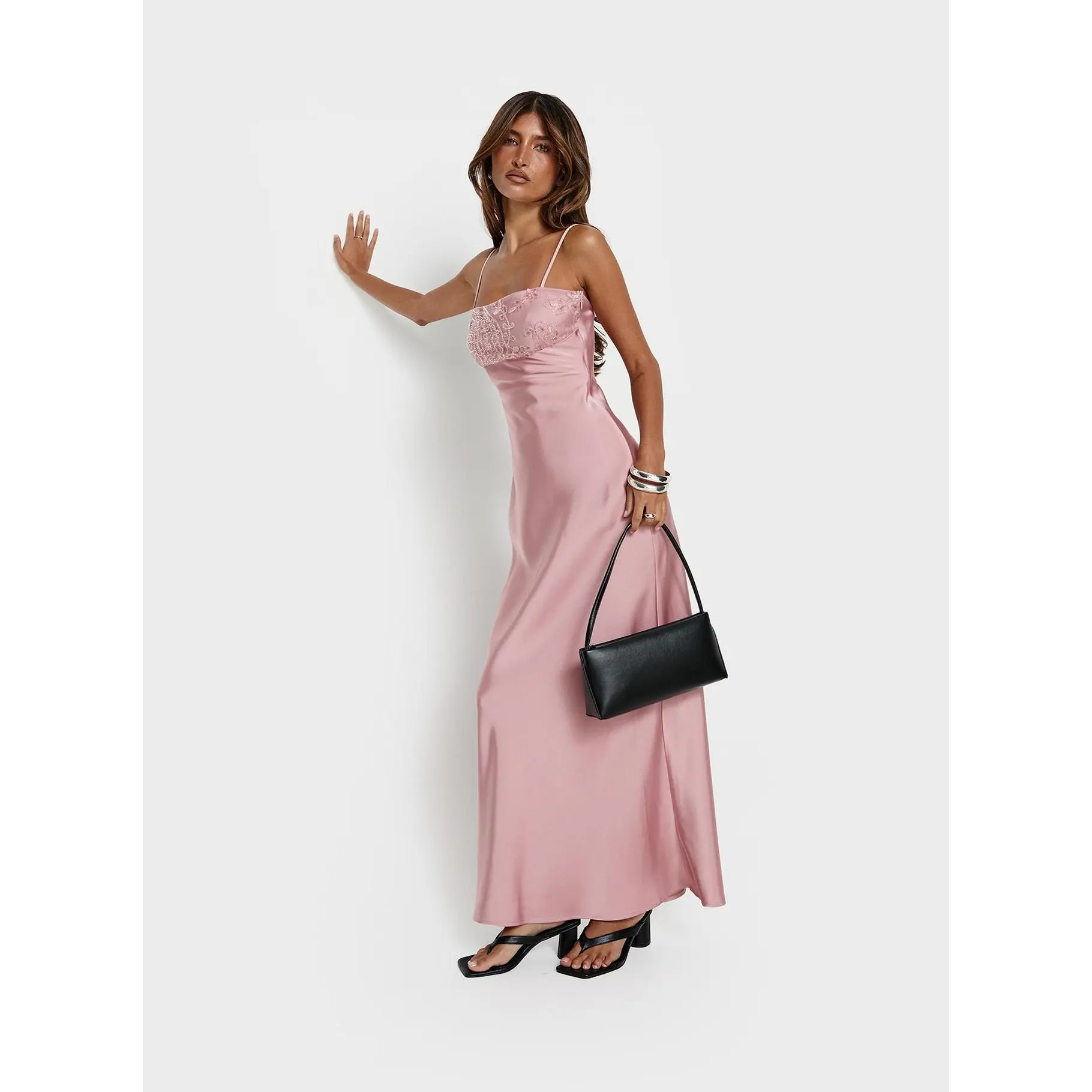 Engracia Sequin Maxi Dress Pink