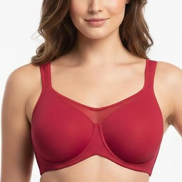 HSIA Cool Cardi Comfort Bra Plus Size Underwire Non-padded Ice Silk Bra Smoothing Wide Strap Full Coverage Summer Bra for Big Busted Women Unlined Minimizer  BraT-shirt Bra Cooling Bra