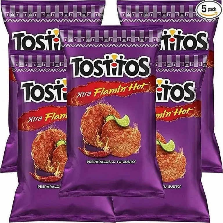 Tostitos Flamin’ Hot Mexican Chips | 10-Pack (62g Each) | Imported from Mexico | Authentic Spicy Flavor