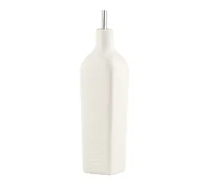 10 Strawberry Street Embossed White Oil Cruet 10 Strawberry Street Embossed White Oil Cruet