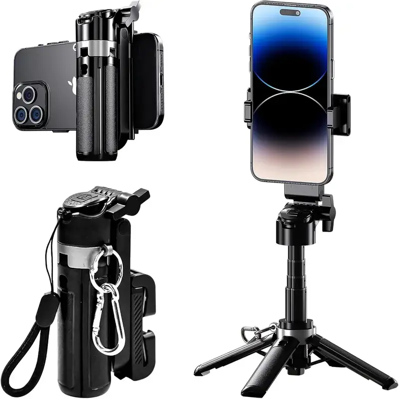 2026New Easy to carry  5-in-1 Multifunctional Mobile Phone Selfie Stick - 360° Free Rotation & Extension, Stable Anti-Shake Shooting, 1-Click Photo/Video/Log Recording, Compatible with Most Phones