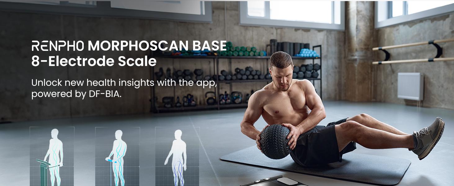 [Livestream Exclusive] RENPHO 8 Electrode Smart Scale, MorphoScan Base Bluetooth Full Body Scan Segmental Body Composition Analysis, Spring Glow Up 400lb Capacity Fancy Gym Gifts