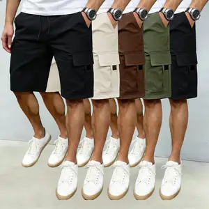 Men's Workout Shorts Set with Practical Pockets & Adjustable Waistband | Perfect for Gym, Hiking & Construction Work Summer Value Bundle Plain Menswear multi-pocket Solid cargo pant fathersdaygift