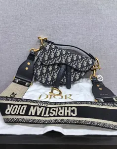Pre-owned canvas Crossbody Bags Dior Lady Saddle Bag mini