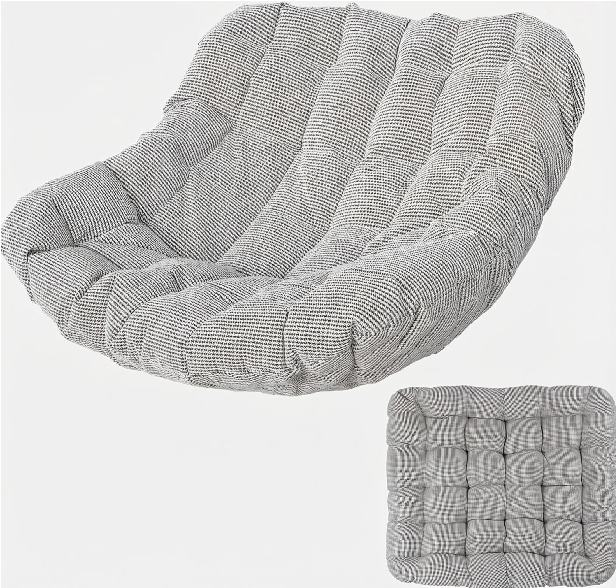 Cushions Replacement - GRANDPATIO Indoor & Outdoor Royal Rocking Chairs, 7.9inch Thick Waterproof Egg Chair Replacement Cushion for Patio Comfort, 1 PCS