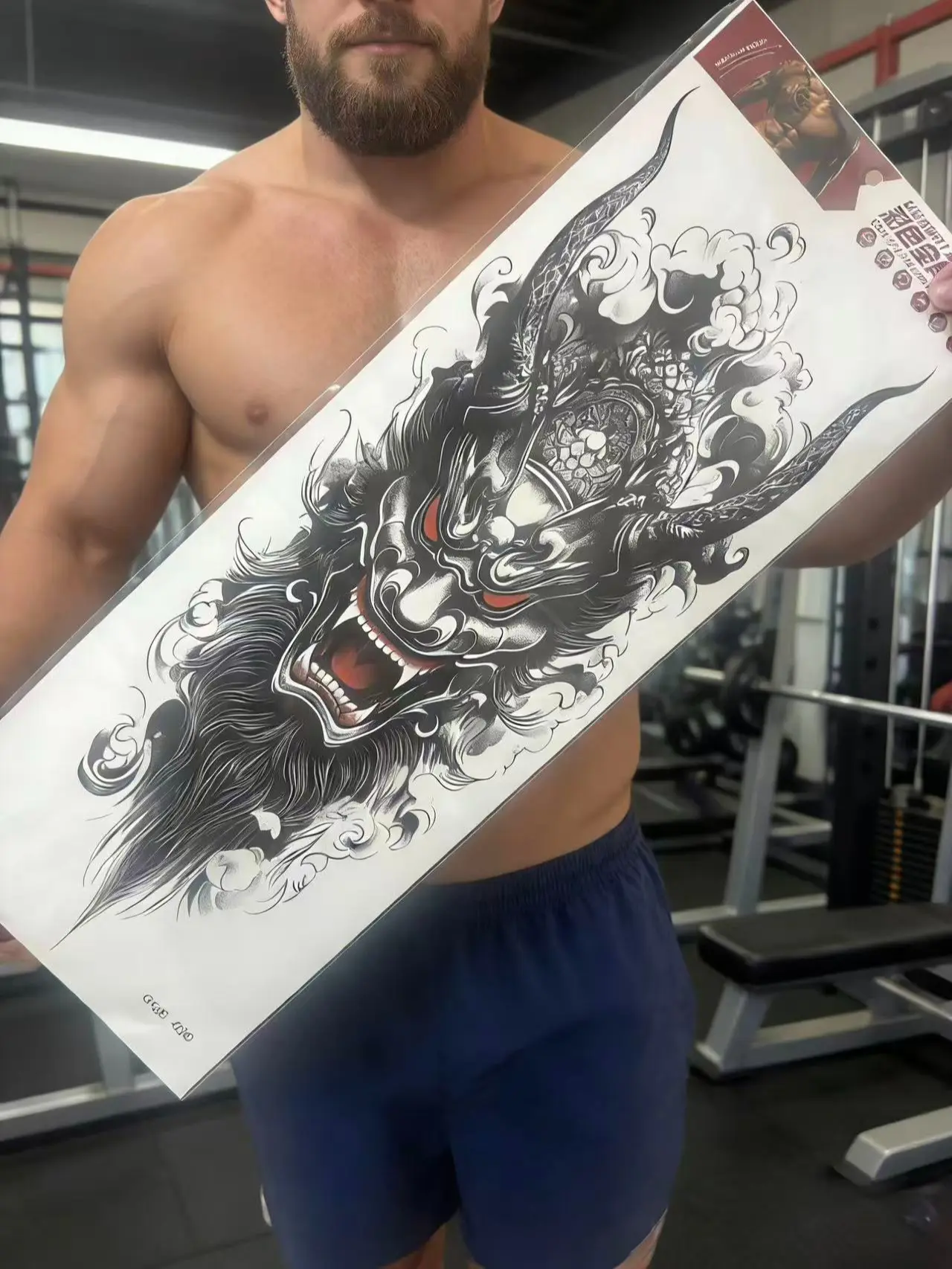 Large-sized full arm temporary tattoo stickers, suitable for both men and women, realistic arm, chest, and shoulder tattoo designs, waterproof.
