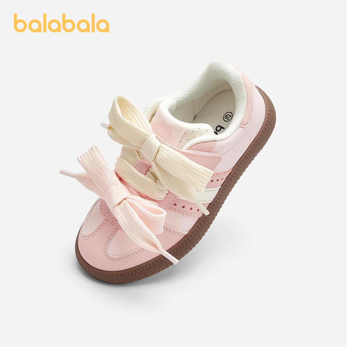 Balabala Kids Sneakers Girls' Training Shoes 2025 Breathable Anti-Slip Easy Velcro Spring Colors White Red Dreamy Pink Full Rubber Outsole Leather Toe Cap Balabala Kids Sneakers Girls' Training Shoes 2025 Breathable Anti-Slip Easy Velcro Spring Colors White Red Dreamy Pink Full Rubber Outsole Leather Toe Cap