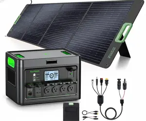 1843Wh Portable Power Station, 2400W Solar Generator (4800W Peak), LiFePO4 Battery, 12 Outputs, Fast Charging for Camping & Home Backup