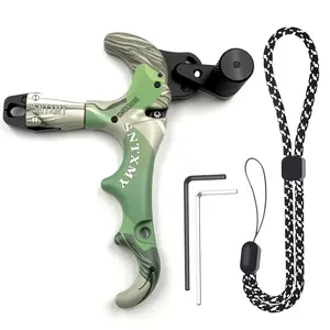 360 Rotatable Thumb Bow Release Trigger for Compound Bow,Archery Release Aids for Bow Hunting.Automatic Jaw Closure.