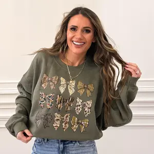 Vintage Camo Bow Sweatshirt