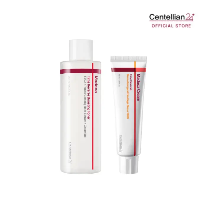 [NEW][Centellian24] Madeca Time Reverse Boosting Duo | Boosting Toner 250ml + Time Reverse Cream 50ml | Firming, Hydration & Barrier Care | Korean Skincare