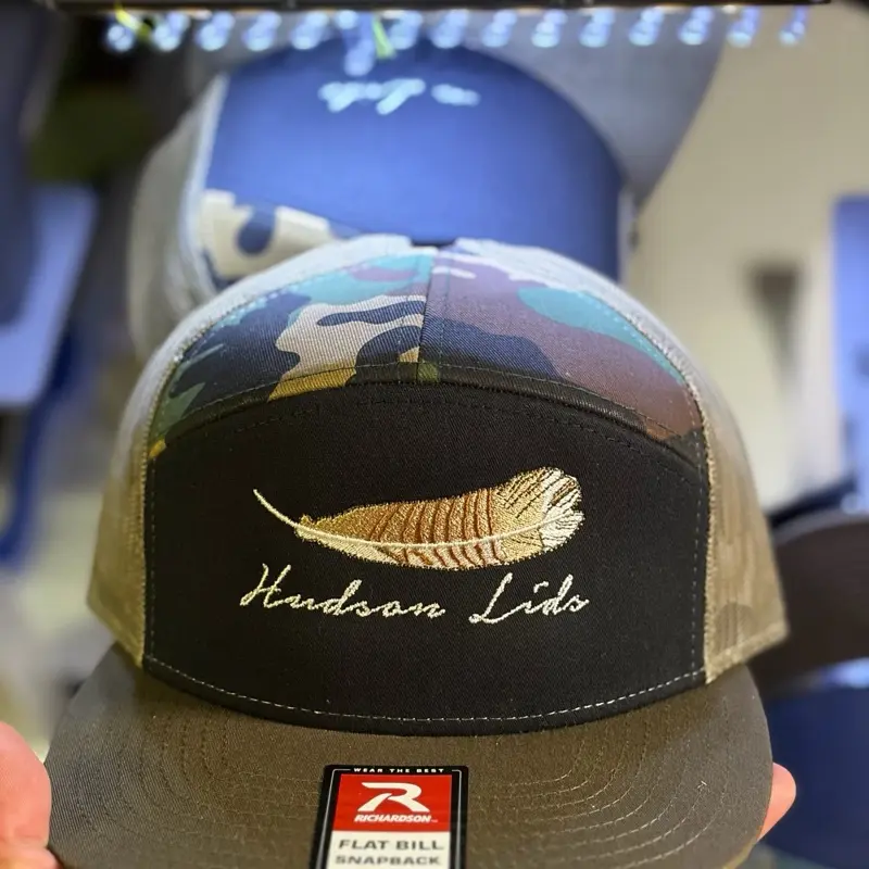 Hudson Lids Feather Hat 7-Panel Richardson