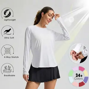 G Gradual Women's Sun Shirts UPF 50+ Long Sleeve UV Protection Shirt Lightweight Soft Breathable Beach Swim Tops Quick Dry Workout Hiking Casual Top for Women