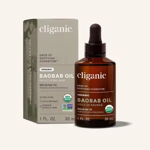 Cliganic Organic Baobab Body & Massage Oil - Skin Repair, Comfort, Hydrating Serum for Skincare