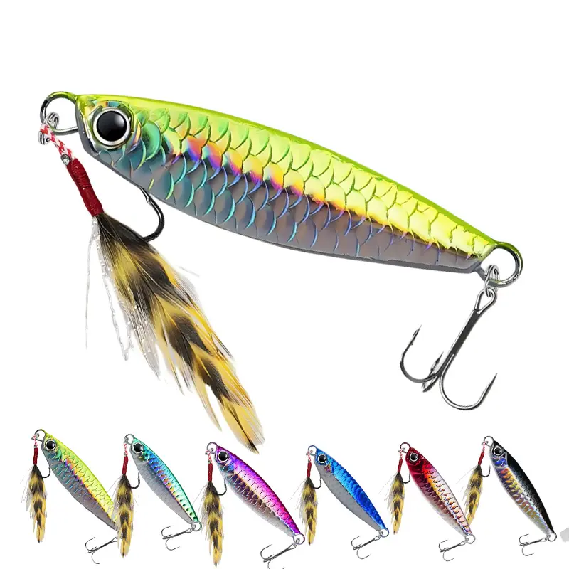 Falling Iron Plate Jigging Lure with Fish Scale Pattern, Universal Jig for Multi-Water-Layer Fishing, Angling Equipment, Angling Gear, Water-Layer Use, Fishing Equipment, Angling Supplies, Lures