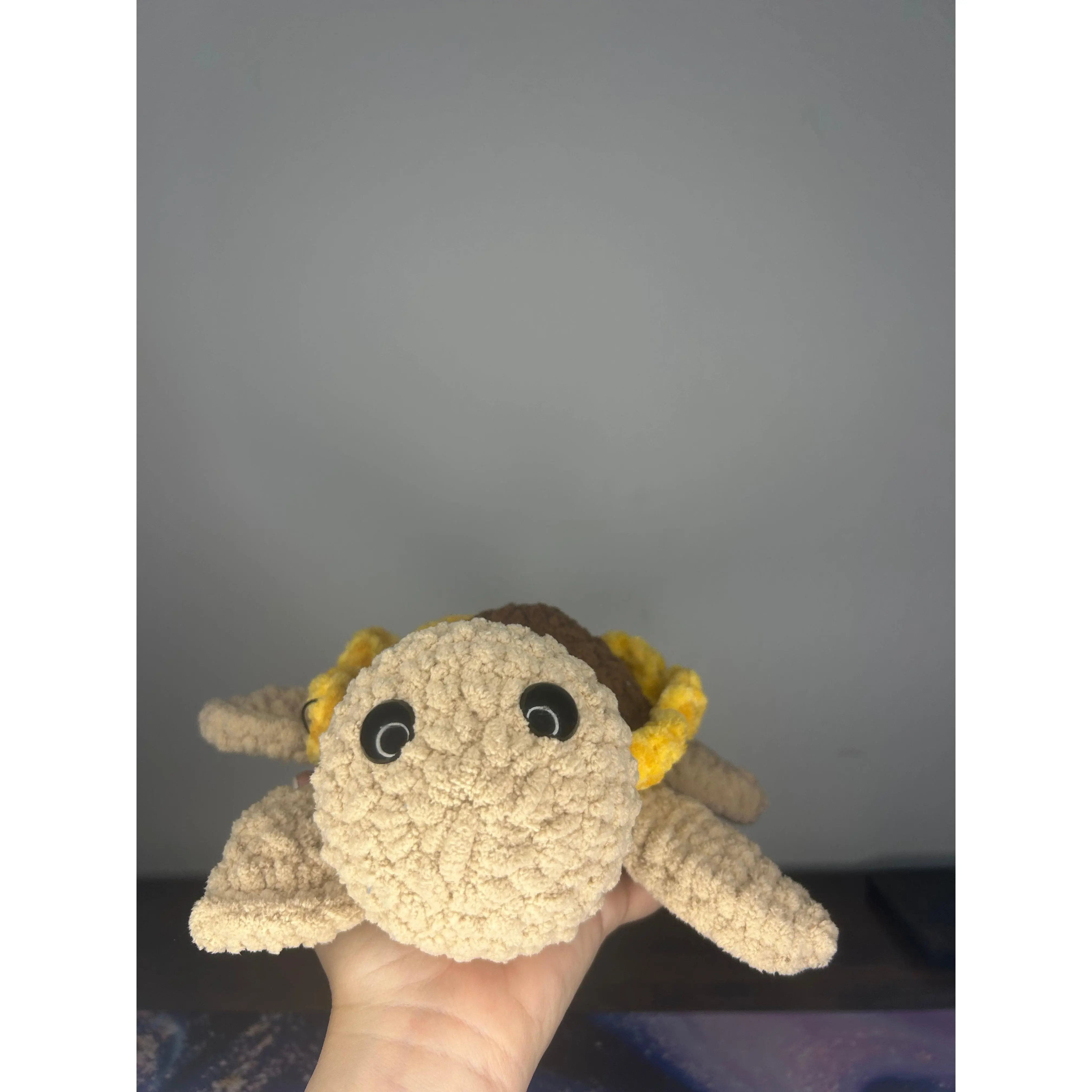 Crochet Sunflower Turtle Plushie