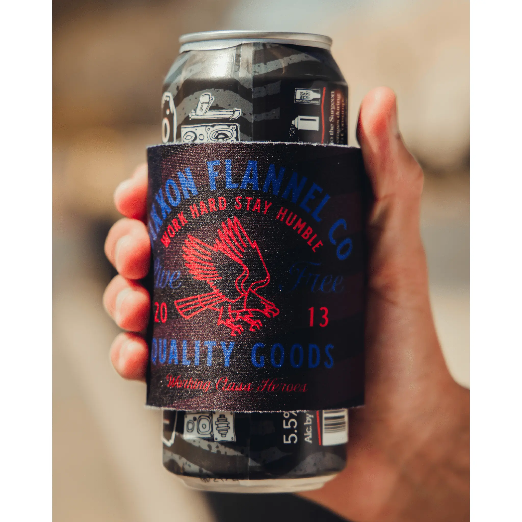 Live Free Quality Goods Snap Coozie Can Cooler