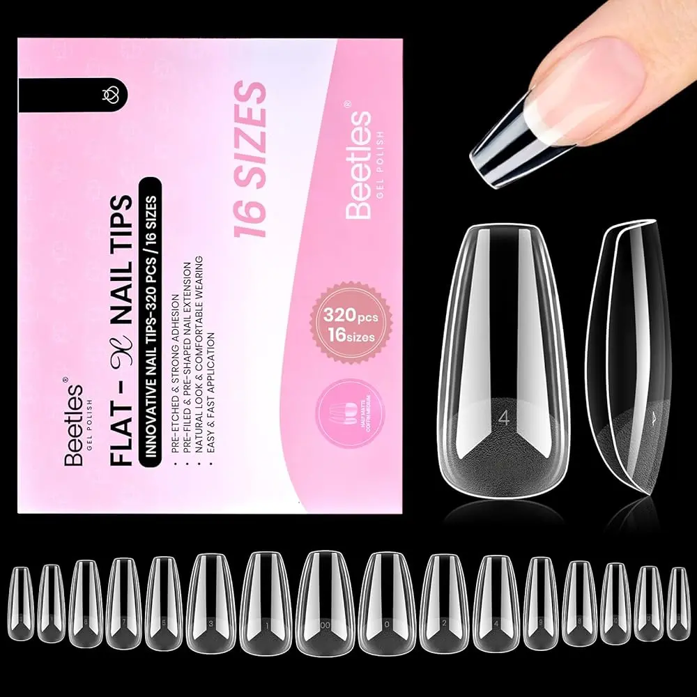 Medium Coffin【Only Tips】Flat-X 16 Sizes 320 Pcs