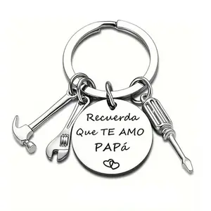 Father'sDay Gift Keychain Recuerda Que Te Amo Papa Spanish Phrase Regalo para Papa Dad Gift, Mens Giftsfor Dads, Ideal Father's Day Car Key Fashion Accessory